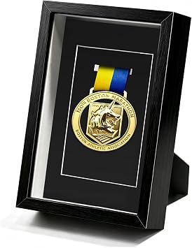 Medal Display Box, 5x7 Inch Shadow Box Frame with HD Glass Panels