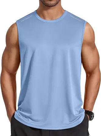 COOFANDY Men's Sleeveless Workout Tank Top - Moisture Wicking, Quick Dry, Reflective Elements