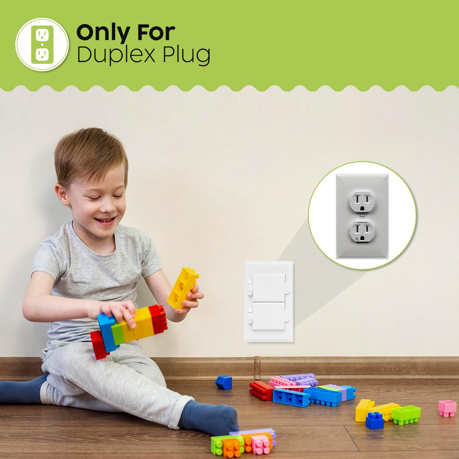 Outlet Covers Baby Proofing - 4 Pack Baby Proof Safety Electric Plug Covers - for Duplex Outlets - Easy Install