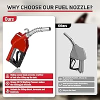 Vista 7 de Boquilla de combustible automática NPT de 3/4" con gancho, boquilla de combustible con mango de bomba de gas con candado de 3 velocidades (9-16 GPM)