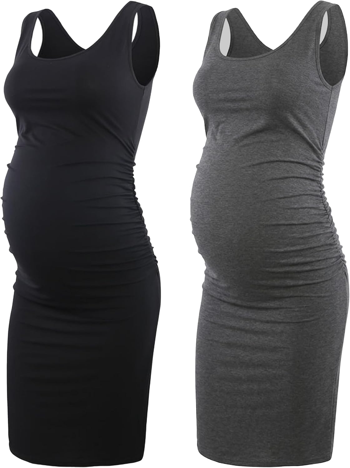 BBHoping Women's Maternity Sleeveless Dresses Maternity Tank Dress Mama Baby Shower Pregnancy Dress