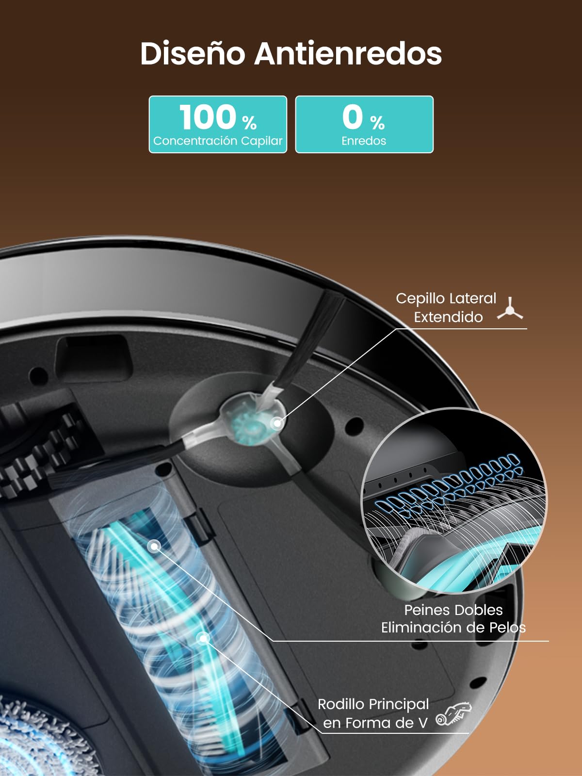 Lefant M3 MAX Robot Aspirador y Fregasuelos con Base de Autovaciado, Todo en Uno 20 000 Pa, Autonomía 210 min, Autovaciado 3,2 L, Autolavado/Secado Mopa, Navegación dToF, 5G WiFi/Alexa/App, Negro