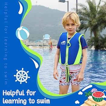 Giubbotto Da Nuoto Per Bambini - Gilet Galleggiante Neoprene Con Cinturino - Foto 6