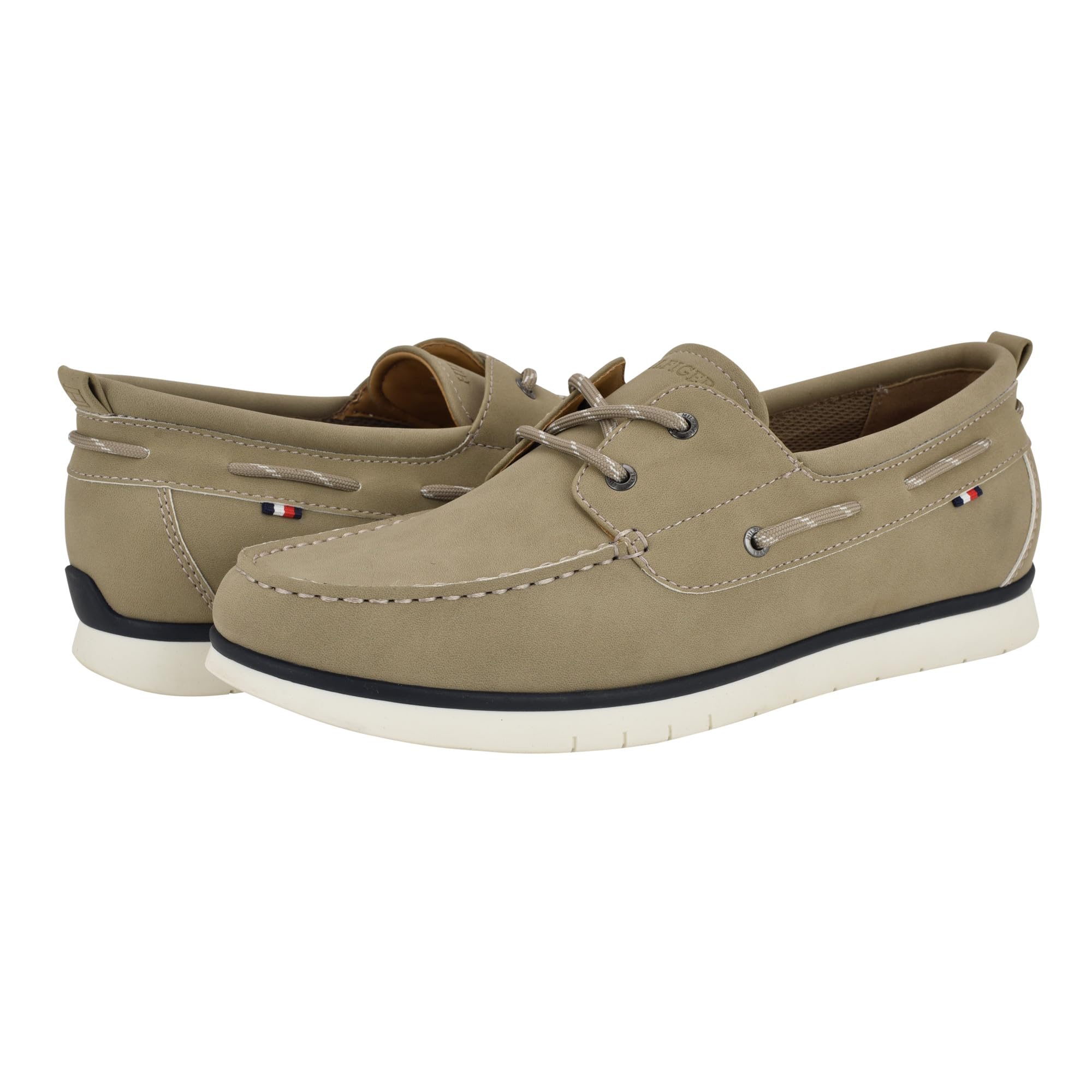 Tommy Hilfiger Herren Sator Bootsschuh, Taupe, 42 EU | Freizeitschuhe