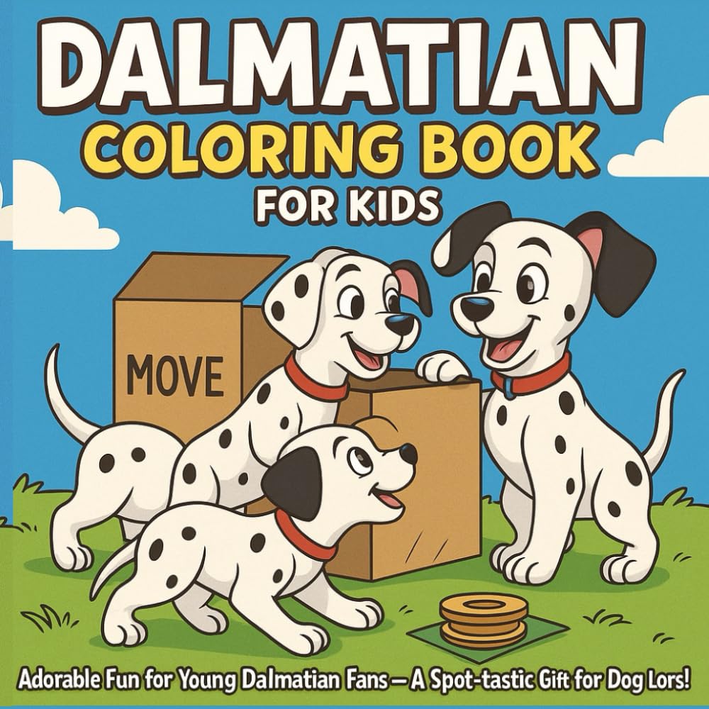 Dalmatian Coloring Book for Kids: Adorable Fun for Young Dalmatian Fans – A Spot-tastic Gift for Dog Lovers!