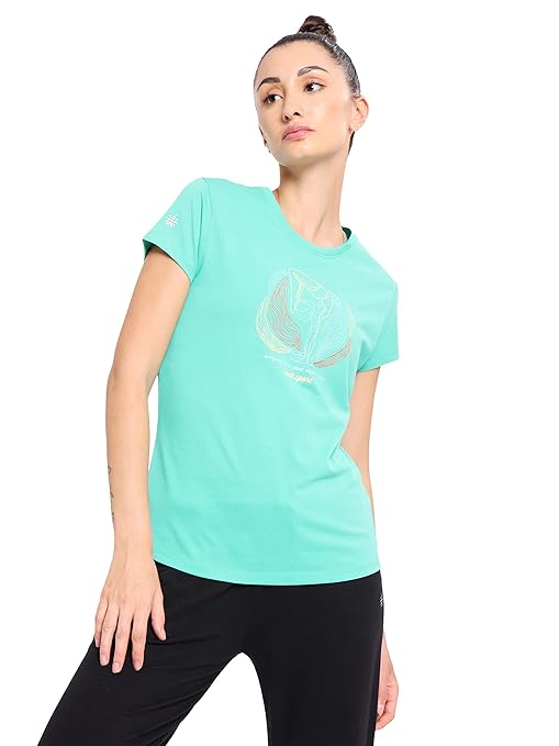 Graphic Print Yoga T-Shirt | Women's Top for Yoga, Pilates, Gym, Workout