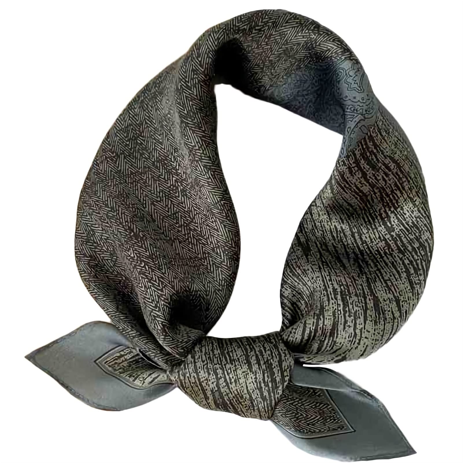 ACiyD Bufandas cálidas de Invierno Primavera y otoño Bufanda de Seda pequeña Ligera, Bufanda Decorativa de Seda para Mujer Pañuelos para el Cuello, 20.9 "x 20.9"