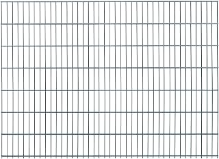 2x Doppelstabmatten (4 Meter) | Höhe 143 cm | Anthrazit | verzinkt & pulverbeschichtet | UV- und witterungsbeständig | Gitterstabmatten in Industriequalität