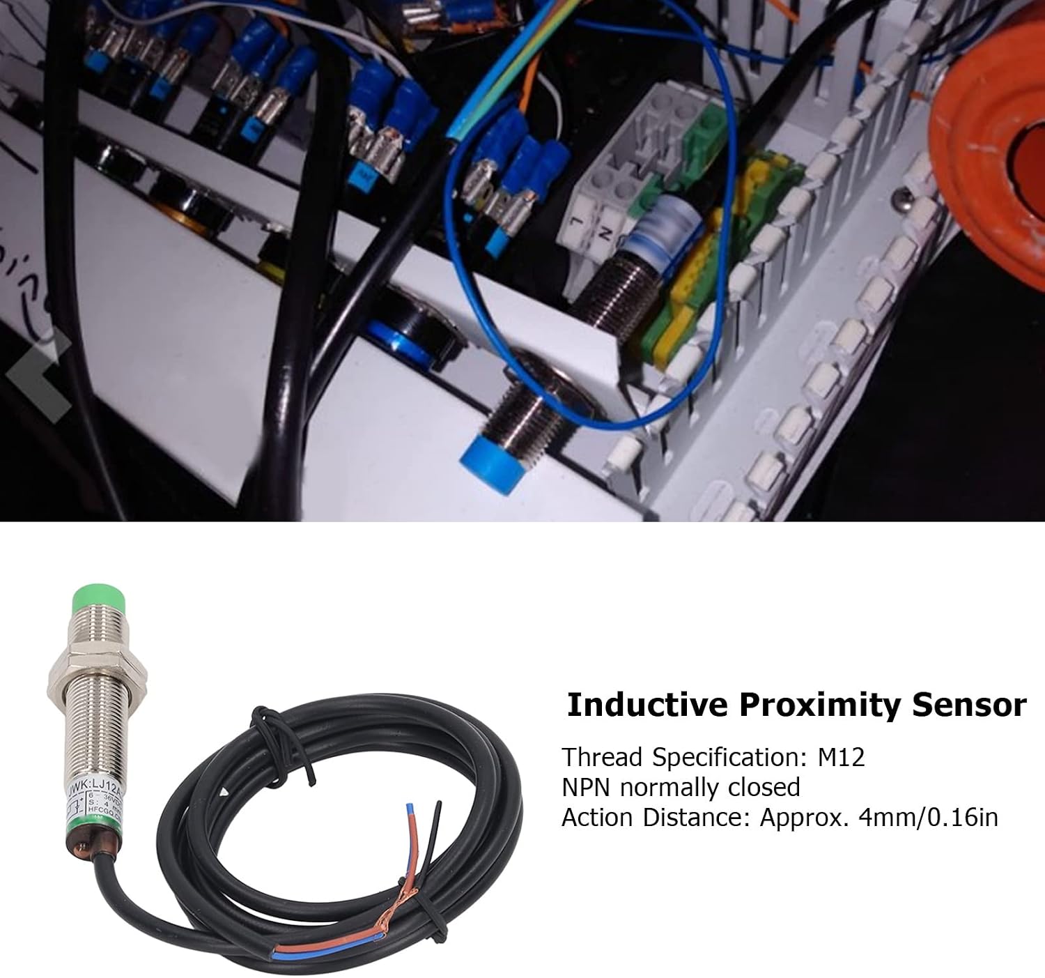 5 Pcs Inductive Proximity Sensor, Aluminum Alloy NPN NC Inductive Proximity Switch, NPN NC Proximity Sensor for Machine Tool Metallurgy