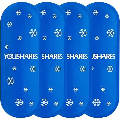YOUSHARES Mini Ice Packs - Reusable, Thickened & Leak-proof Ice Pack for Insulin & Peptide Cooler Travel Case, TSA Approved Ice Packs Suitable for Most Insulated Medication Travel Bag (4 Packs)