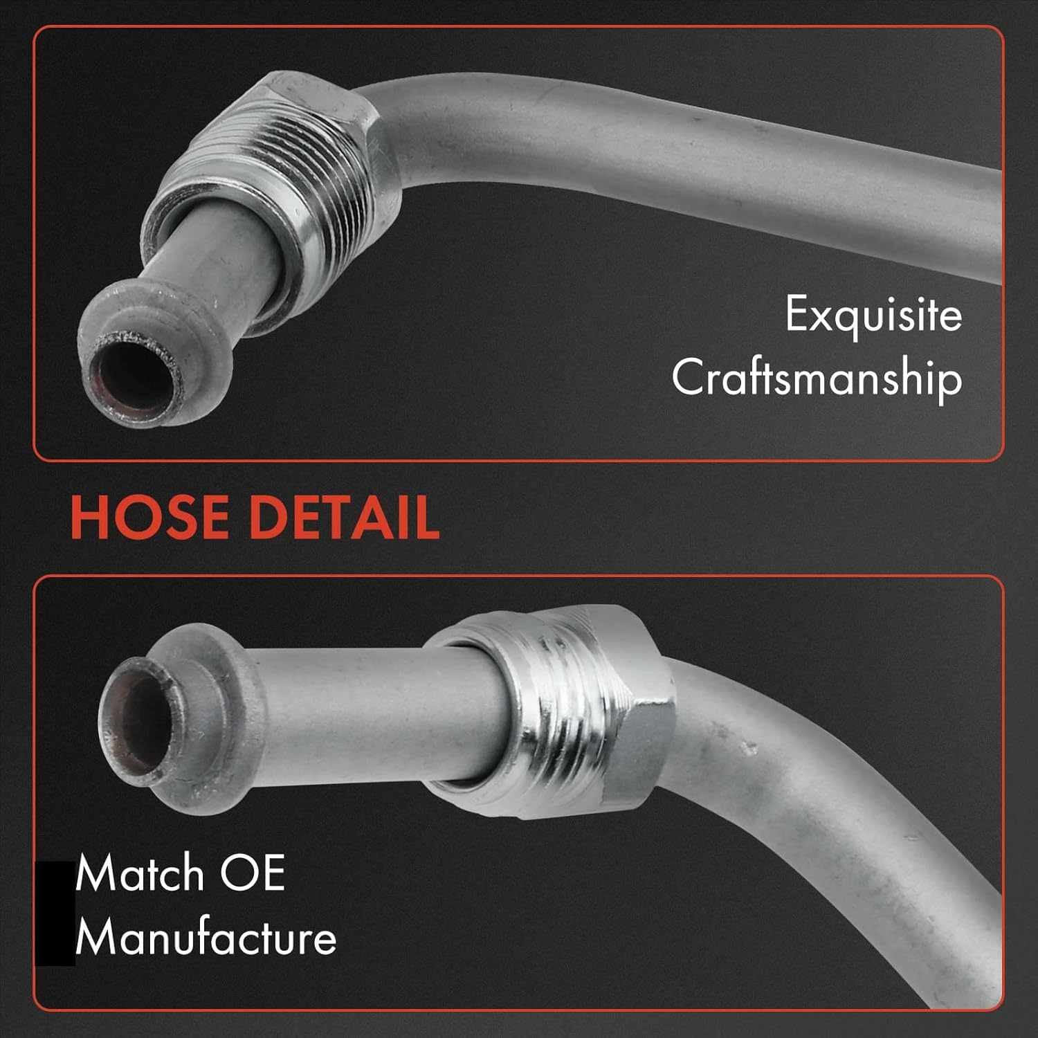 A-Premium Power Steering Hose Pressure Hose Line Assembly Compatible with Chevrolet Silverado 2500 Tahoe C1500 GMC Yukon K1500 K2500 Pump To Hydraulic Brake Booster