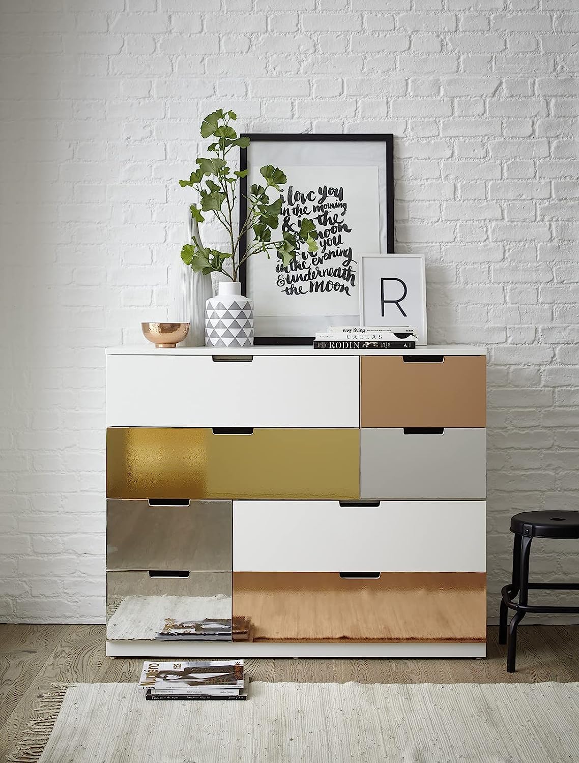 d-c-fix vinilo adhesivo muebles Platino plateado aspecto metálico autoadhesivo impermeable decorativo para cocina, armario, puerta, mesa papel pintado forrar rollo láminas 67,5 cm x 2 m
