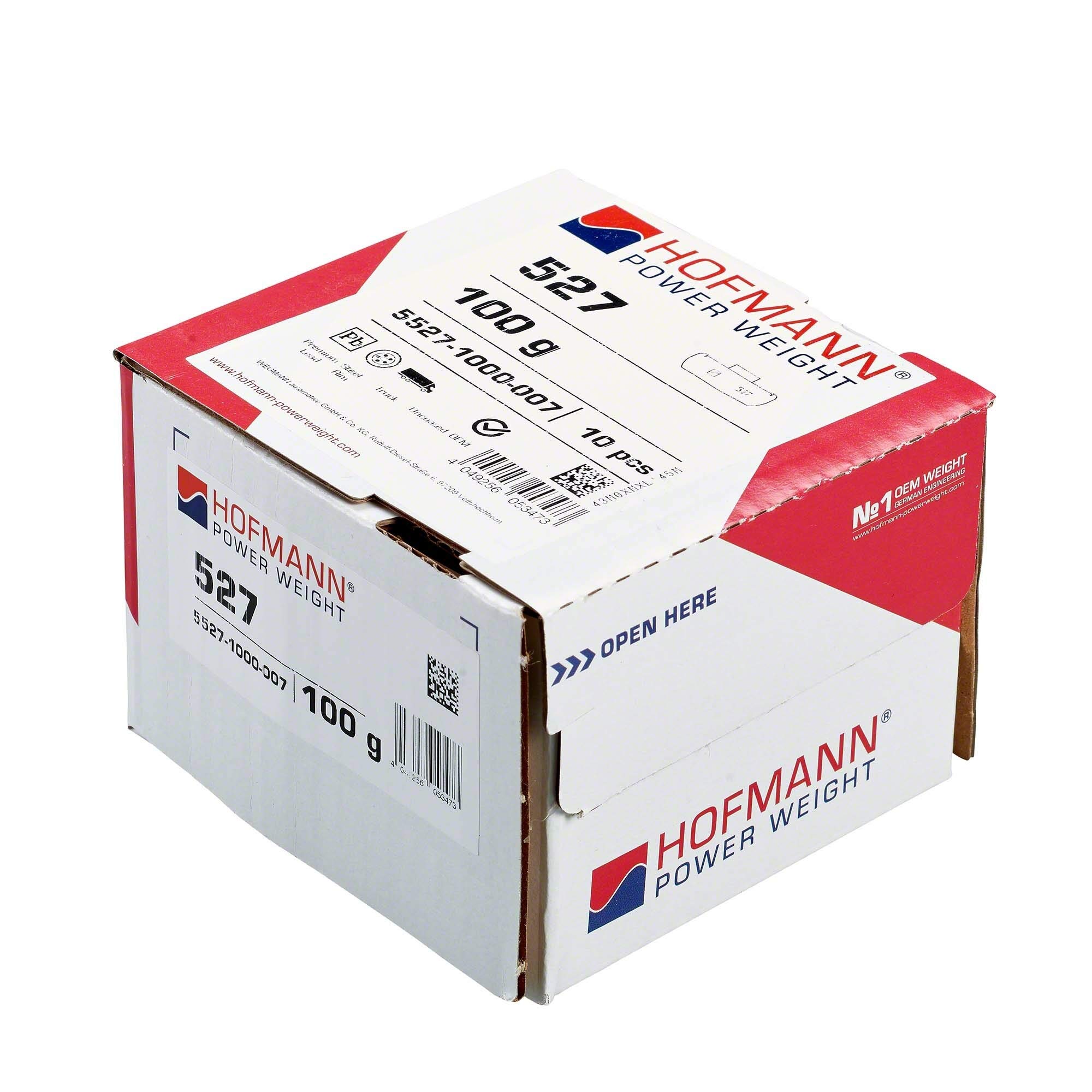 10× masse à frapper Hofmann Power Weight -Typ 527- 100 g, plomb, gris