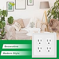 Vista 4 de Placa de Pared Decorativa Moderna Blanca para Interruptor de Luz Cubiertas de Tomacorriente Decorativas Placas de Interruptor Basculante