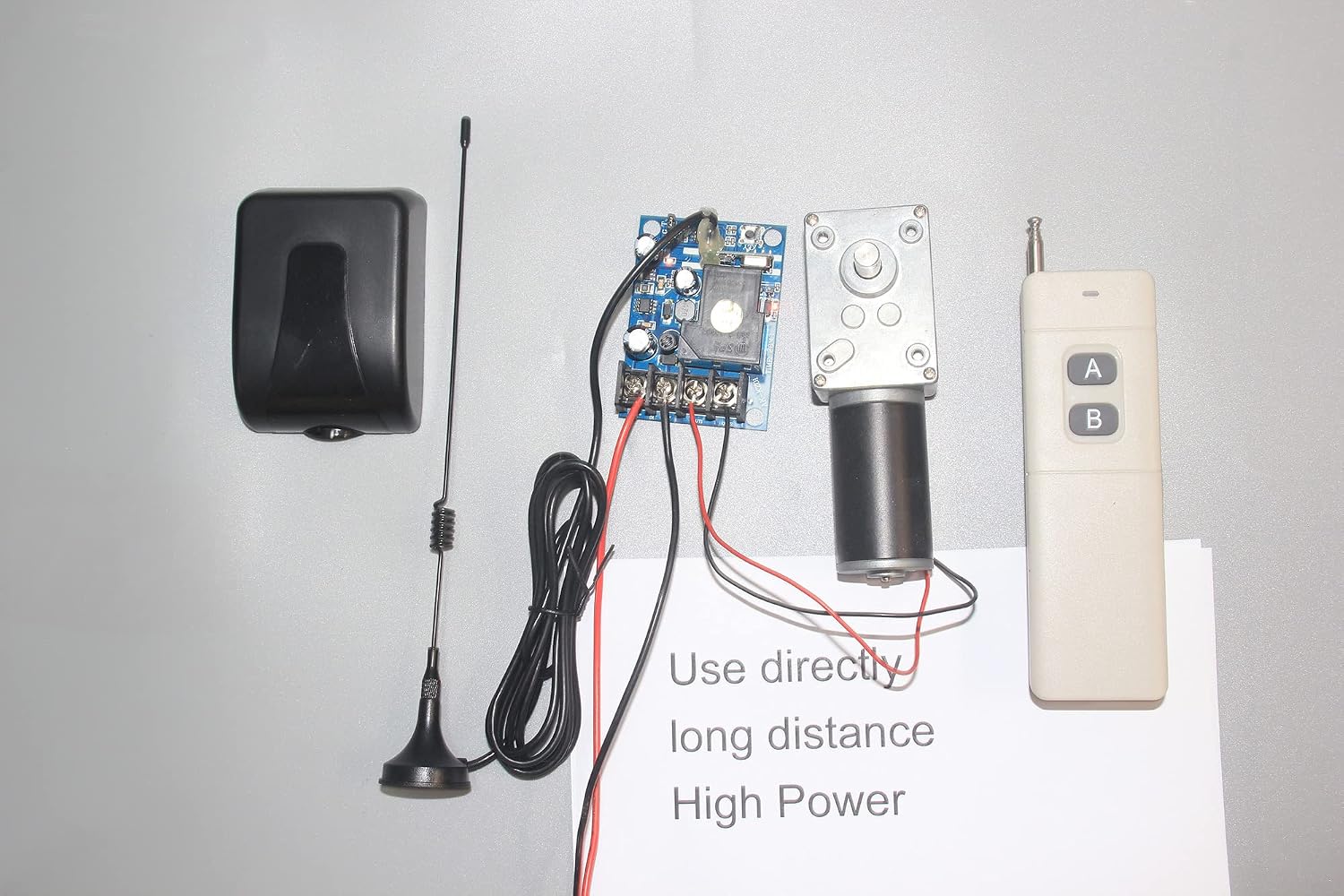 Lejin 500m-1000M DC12V-48V 40A RF Wireless Remote Control Power Switch Radio Controller Transmitter Receiver with Antenna for Industrial, Home & Agricultural Automation