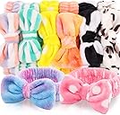 8pcs Spa Headband, Easter Basket Stuffers, Bulk Easter Mothers Day Gifts, Stocking Stuffers for Teen Girls Women, Skincare Makeup Face Wash Headband, Goodie Bags Gift Baskets Party Favors