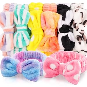 8pcs Spa Headband Easter Basket Stuffers Bulk Easter Mothers Day Gifts Stocking Stuffers for Teen Girls Women Skincare