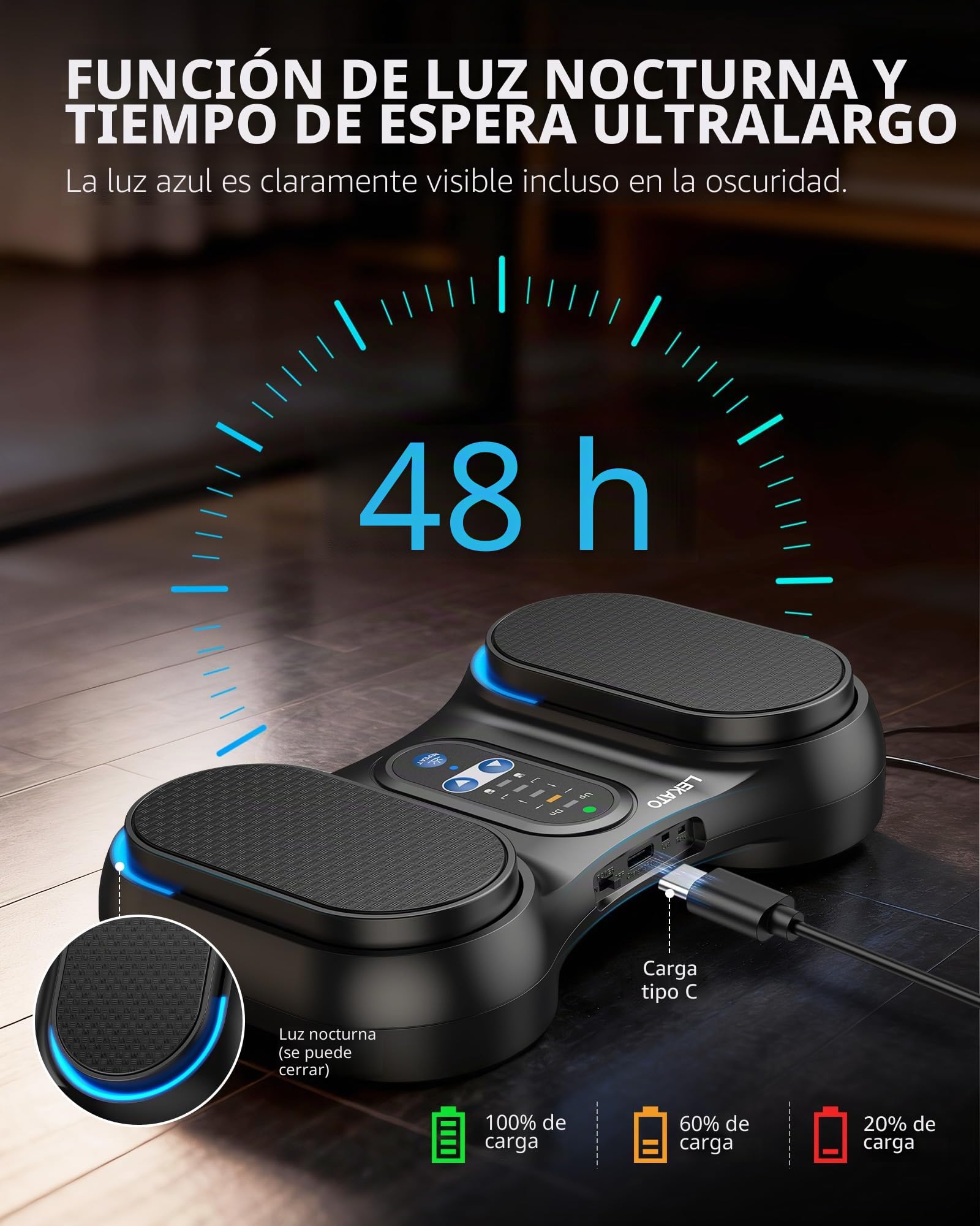 LEKATO Pedal de giro de página Bluetooth, girador de página inalámbrico, interruptor de pie recargable para teléfono, tabletas, pedal de pie portátil, compatible con Android e iOS