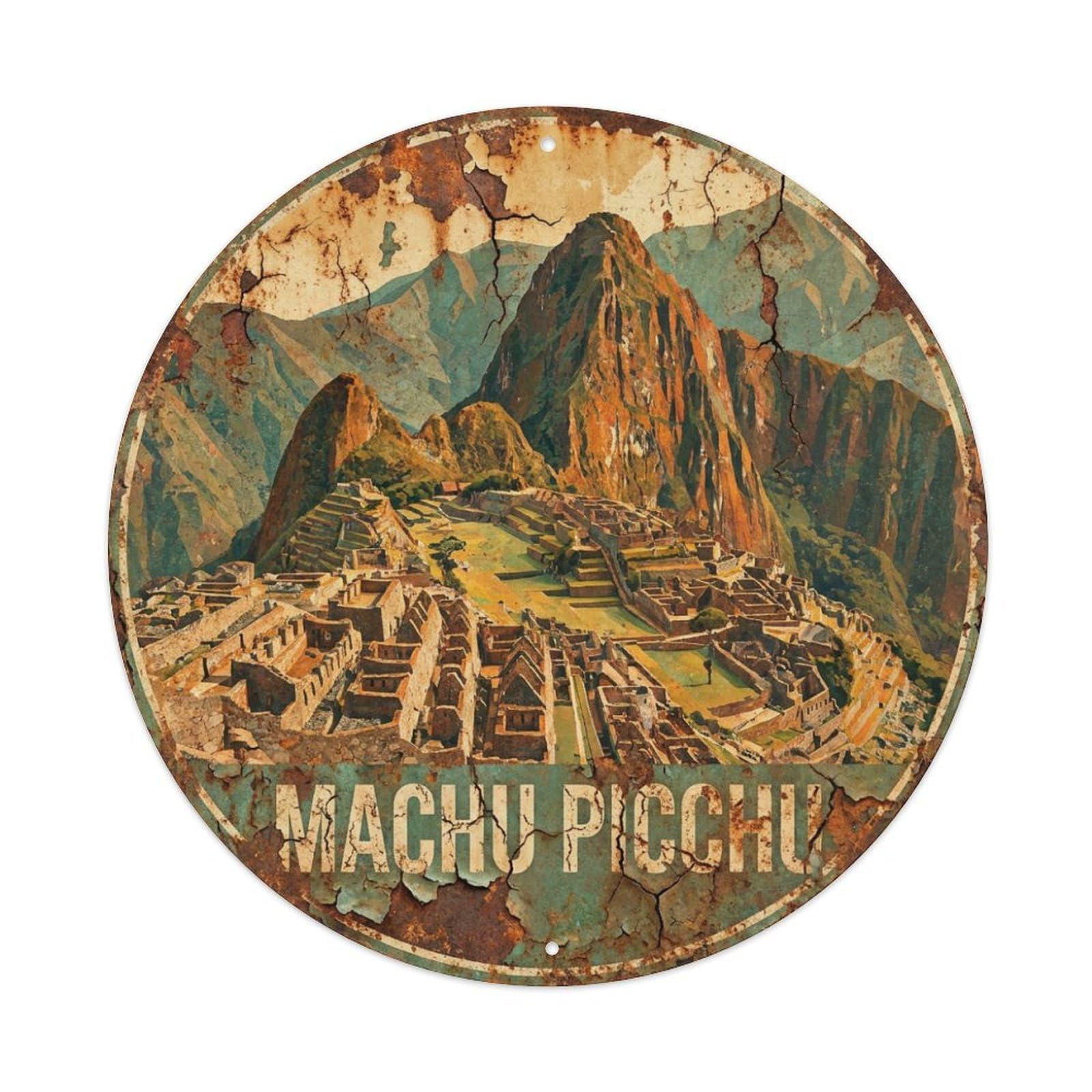 Retro Travel Peru Machu Picchu Metal Tin Sign
