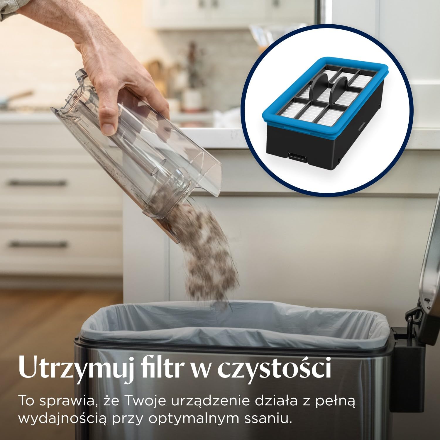 BISSELL CrossWave Edge Zestaw akcesoriów, wałek do wielu powierzchni ZeroGap i filtr, oryginalne części do odkurzacz piorący, utrzymują wysoką wydajność na podłogach twardych i dywanach, 4202M