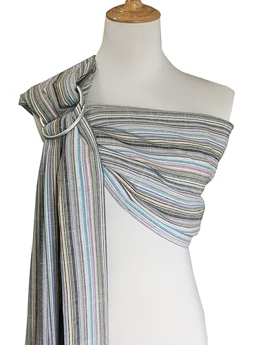 Miniatura 11 de Eslinga para acarrear recién nacidos Vlokup original ajustable, envoltorio ligeramente acolchado para bebés, privacidad para amamantar, 100 %