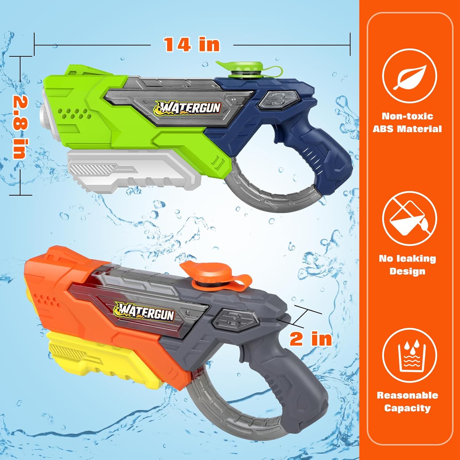 Kids Pool Toys Water Gun for Summer Outdoor Play, Water Games, Pool Parties