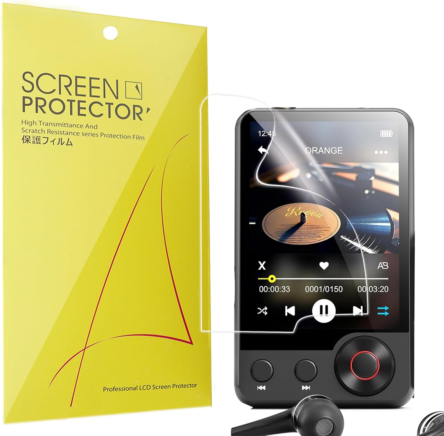 Lamshaw Compatible for MECHEN D53 MP3 Player Screen Protector, [6 Pack] Full Coverage TPU Clear Film Compatible for MECHEN D53 2.4" Screen MP3 Player (6 Pack)