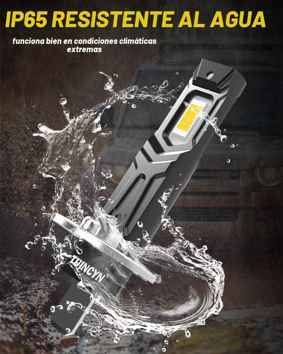 TUINCYN Bombilla H1 LED 80W 26000LM, Super Brillante 1:1 Mini H1 Faros de Coche Kit De Conversión Reemplazo de Bombillas Halógenas, Plug&Play, Sin Ventilador No Polaridad, 6000K Blanco, 2 Bombillas