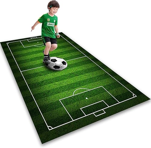 Alfombra de fútbol infantil para dormitorio de niños, alfombra de área de juegos para habitaciones de niños, alfombra de baloncesto antideslizante