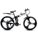 ROAD FASTARS BMV X6 Foldable Cruiser Bicycle | 26-Inch Bike with 21-Speed Gears, Dual Disc Brakes, Hydraulic Suspension & Carbon Steel Frame | Perfect for City & Off-Road Adventures (Black 3 s) gallery image