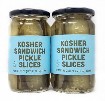 2 Pack of Pickles by Trader Js 16.2oz, Sandwich Pickle Slices Kosher