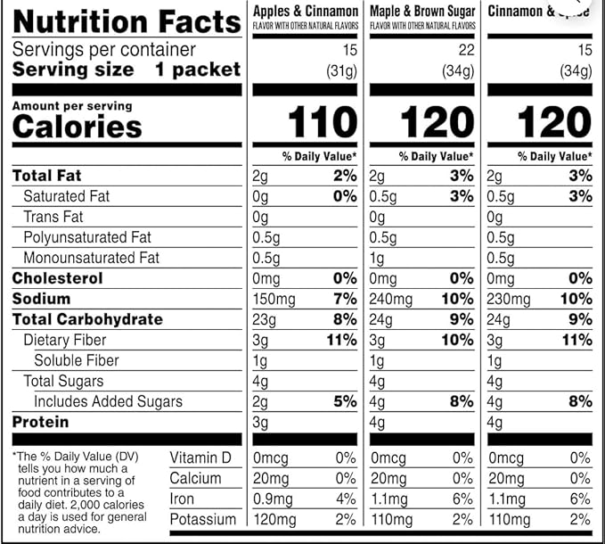 Avena Instantánea Menos Azúcar - 104 Sobres Sabor Manzana, Maple y Canela + Botella miniatura 2