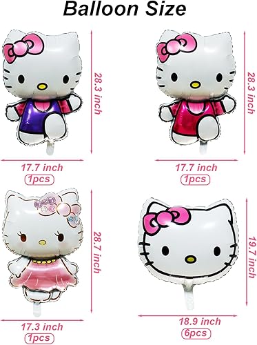 Miniatura 3 de 9 piezas de globos de cumpleaños Kawaii, bonitos globos de fiesta para niños, suministros de fiesta temática de anime, globo de película de aluminio