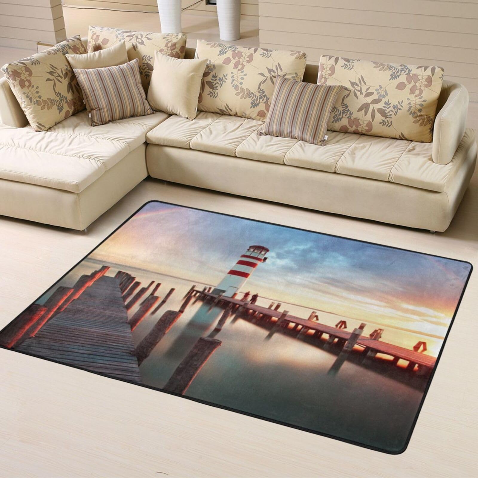 Tapis en peluche à mémoire de forme ultra moelleux pour décoration d'intérieur
