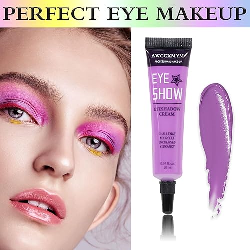 Miniatura 10 de AWCCXMYM Brillo amarillo sombra de ojos crema sombra de ojos colorido altamente pigmentado brillante perla mate paleta de sombra de ojos para