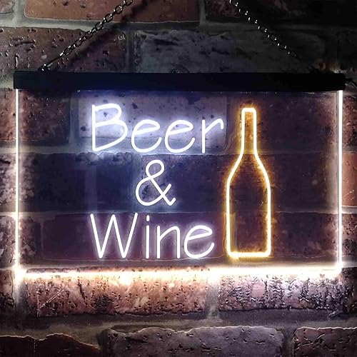 Miniatura 2 de ADVPRO Letrero de neón LED de doble color, para bar, bar, club, garaje, color blanco y amarillo, 24 x 16 pulgadas, st6s64-i3391-wy