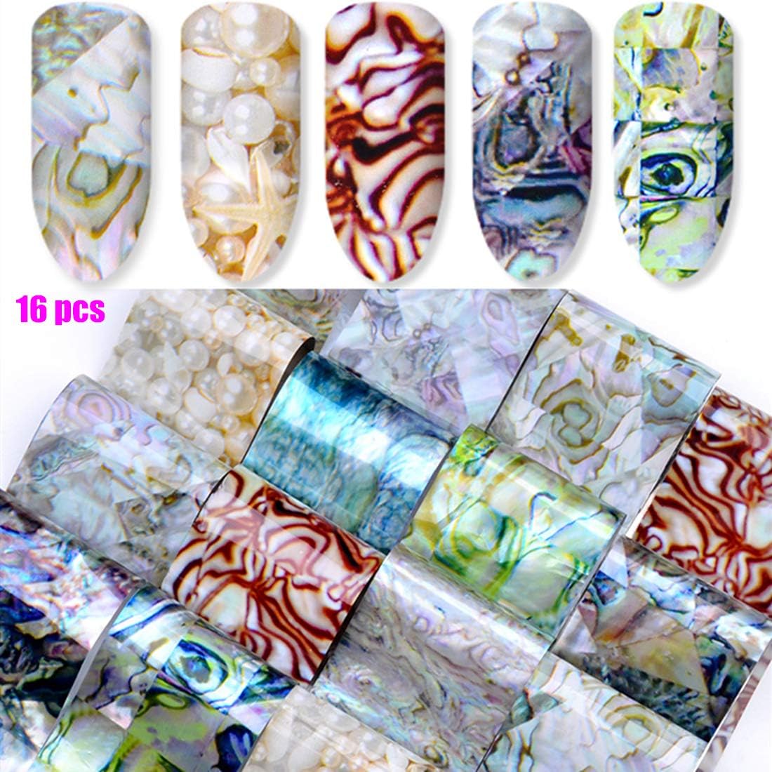 Umillars Mixed Colors Colorful Rainbow Thin Iridescent Gradient Starry Sky Holographic Shattered Broken-Glass Reflective Mirror Shard Effect Cellophane Films Foils Stickers(60PCS)