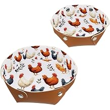 2Pcs PU Dice Holder Folding for RPG DND Table Games, Dice Trays Storage Box Portable Folding Rolling Dice Tray, Happy Chicken Pattern