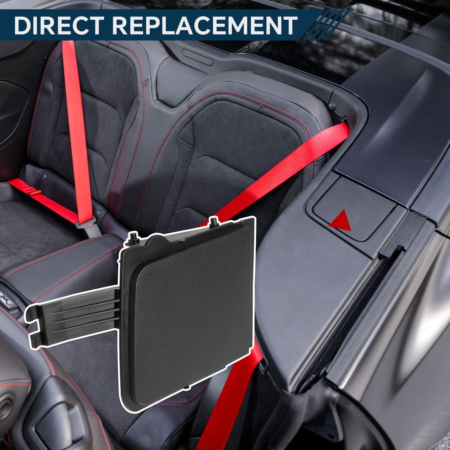 Reinforced Sliding Cover Compatible with 2016-2024 Chevrolet Camaro Convertible Rear Left Driver Side Quarter Upper Trim Panel Replace 84397866