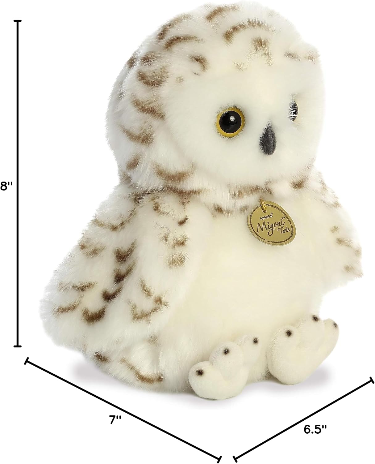 Aurora Miyoni Tots 8" Snowy Owlet Adorable Stuffed Animal image 2