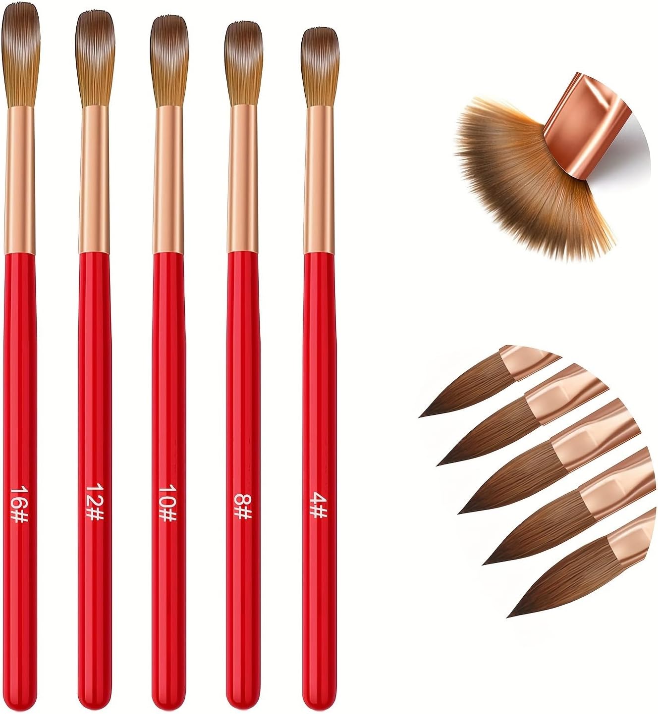 Acrylic Nail Brush Set, Profal Acrylic Nail Brushes Size 4#