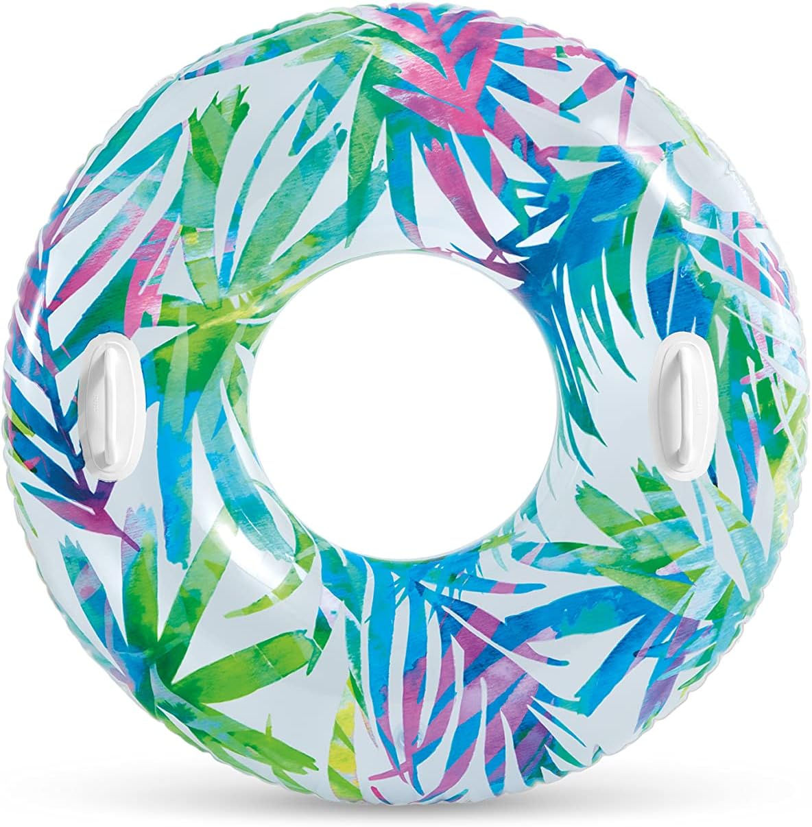 Intex 58263EP Groovy Color Inflatable Tropical Flower Transparent Tube Raft