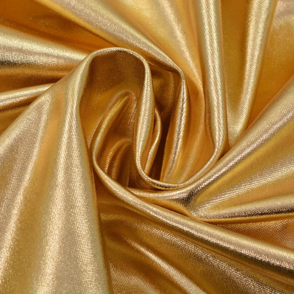 Hothingwell Coprisedili Dorati 6 Pezzi | Tessuto elasticizzato con 10% elastan, lavabile in lavatrice, per sedia altezza fino a 55 cm