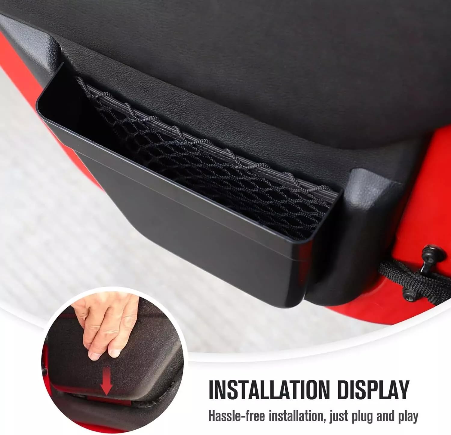 Tasca Porta Posteriore Tasche portaoggetti Organizer Box per Jeep Wrangler JK JKU 2011-2018 4 Porte, Accessori Interni