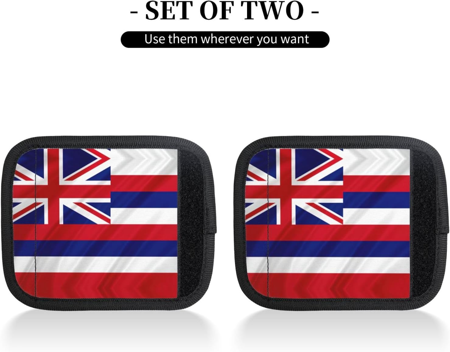 Flag of Hawaii American Print 2 Pack Luggage Handle Wrap for Suitcase, Comfort Soft Handle Covers, Luggage Accessories
