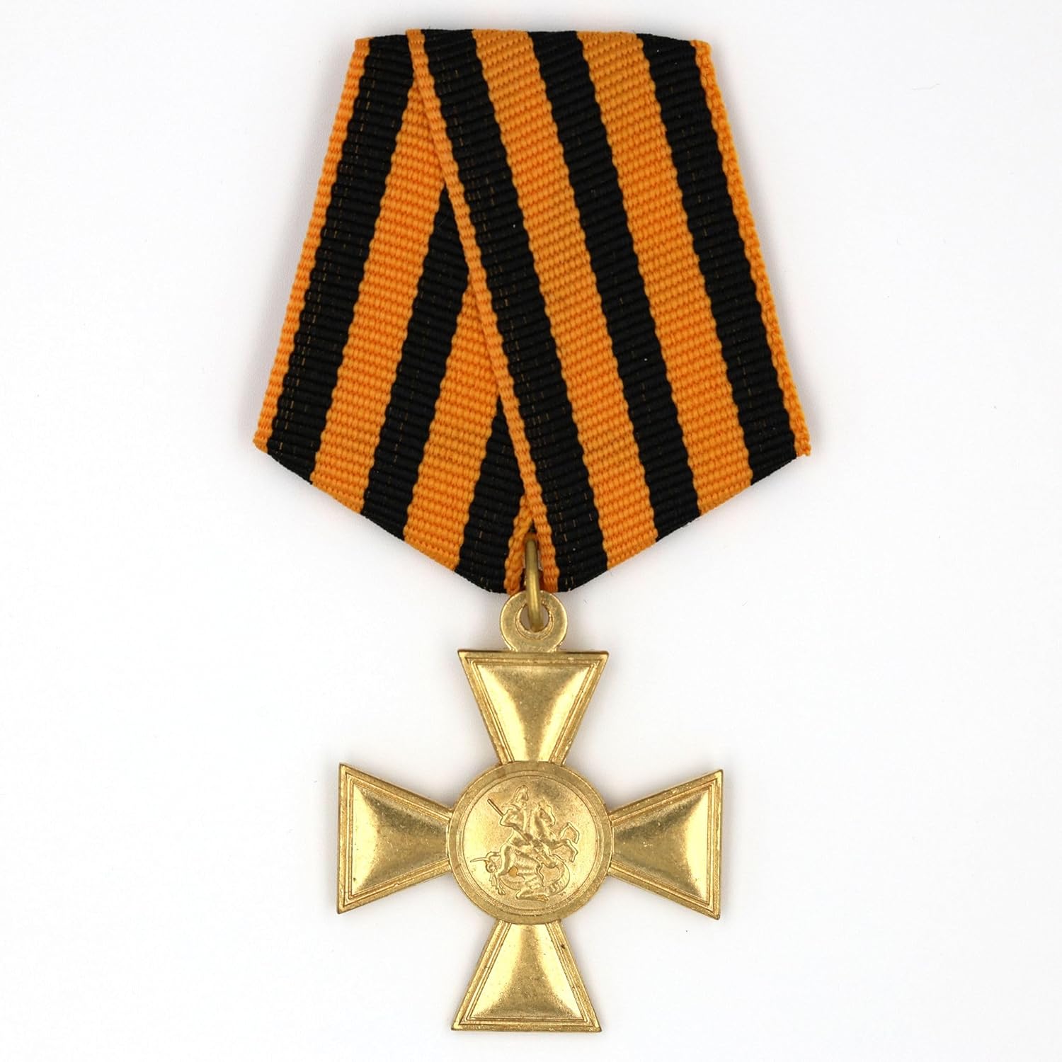 Imperial Russia St. George Cross 2nd Class Brass Replica Medal with Ribbon A169