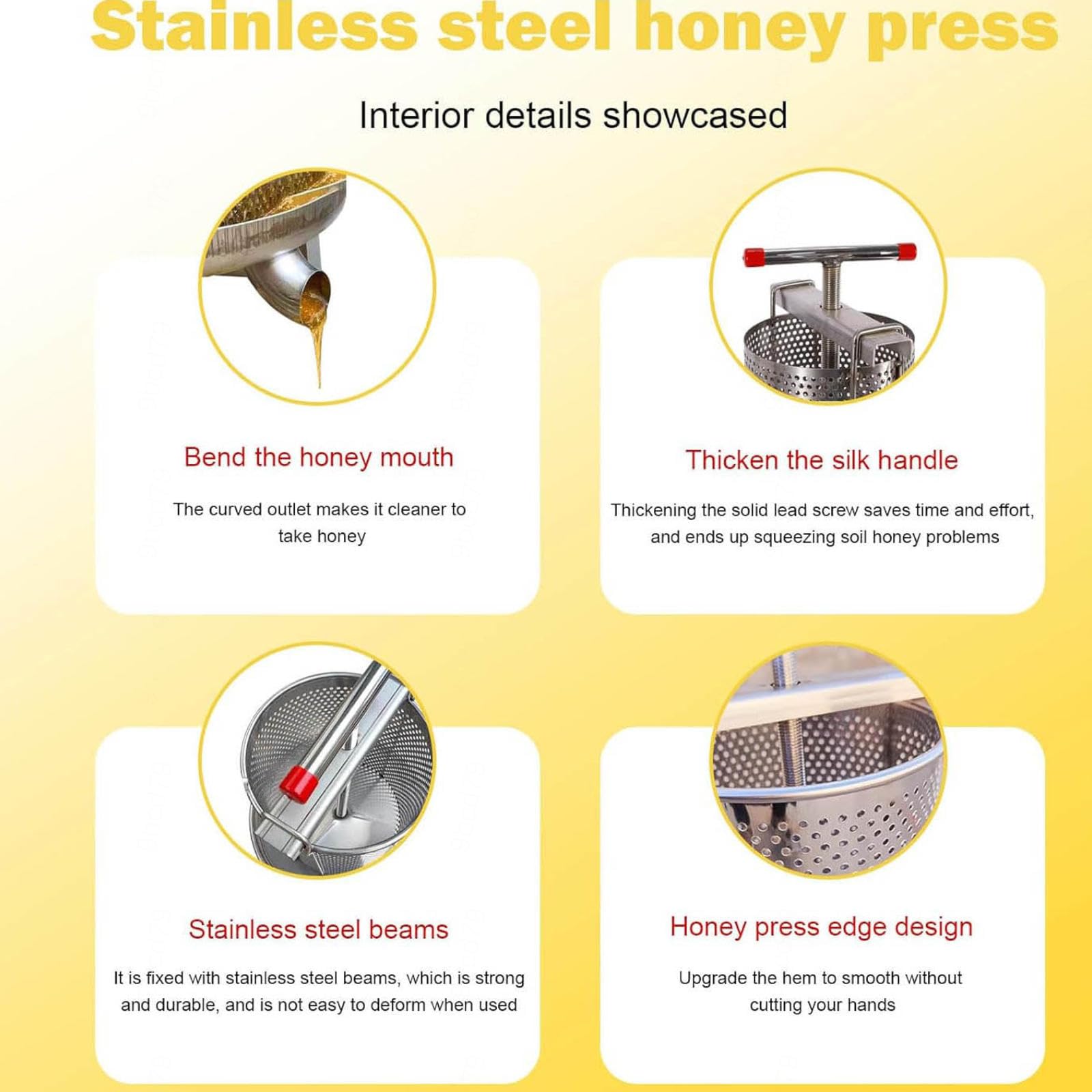 manuelle honigschleuder manuelle honigpresse large bee honey press extractor wachspresse bienenzucht werkzeug imkereibedarf für honig obst öldruckentwässerung