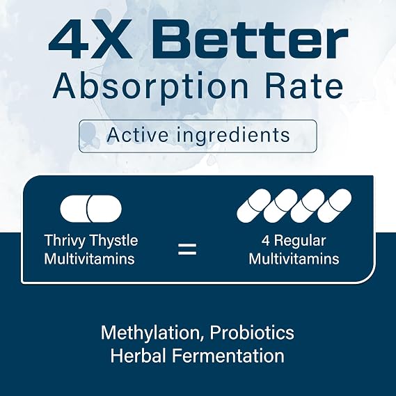 Multivitamin for Men 50+ with Methylated B12 & Folate, Omega-3 & CoQ10 Fermented Herbal Blend, 43 Vitamins & Minerals Supports Brain & Memory and Immune Health - 90 Capsules