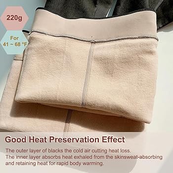 Thermo Strumpfhose Damen Gefüttert - Fleece Strumpfhose Winter - Durchscheinend Optik 220g