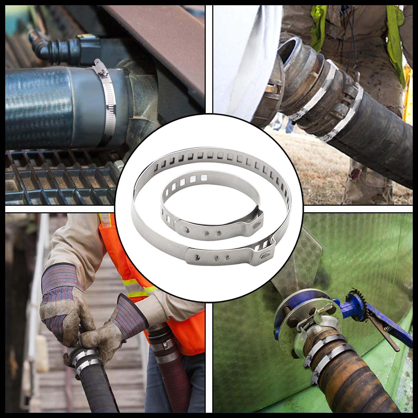 Colliers De Serrage Pour Soufflet De Cardan | Lot De 10 (5 Petits 20-50mm, 5 Grands 50-120mm) | Acier Inoxydable - 4